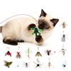1 Set Katzenangelspielzeug Feder-Katzen-Teaser mit Glöckchen Interaktives Angelspielzeug für Katzen mit austauschbaren Federinsekten für Kätzchen im Innenbereich Jagdinstinkt