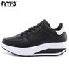Women Wedge Rocker Sneakers Casual Low Top Lace Up Height Increasing Trainers Comfortable Platform Walking Shoes