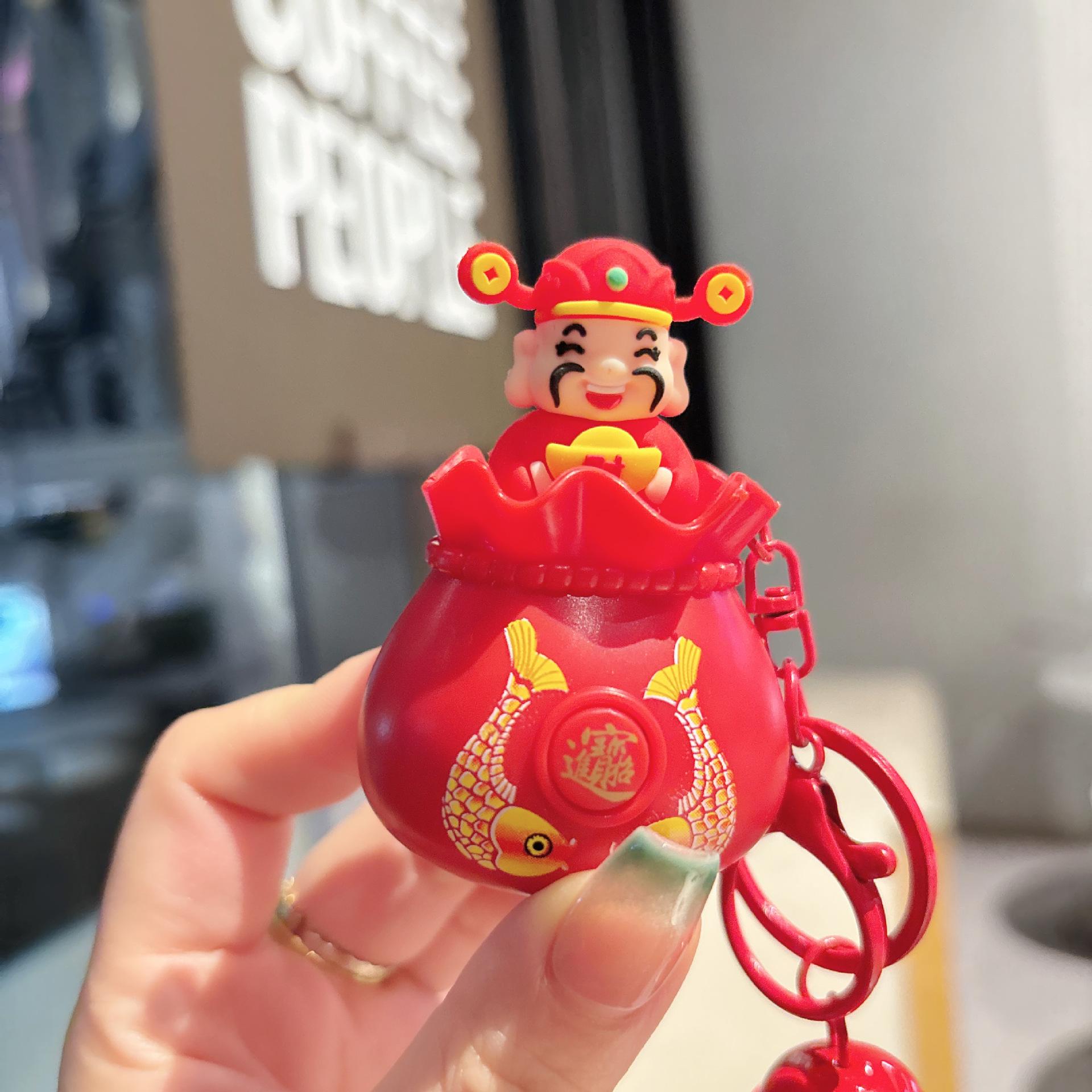 Красный Кои Удача Брелок с Подвеской Бог Богатства - Игрушка на Новый Год Gong Xi Fa Cai