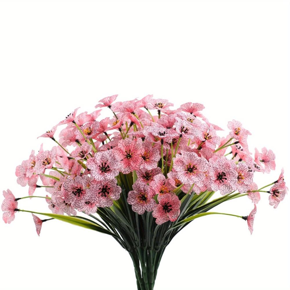 6pcs Artificial Wild Violet Flowers, for Indoor and Outdoor Hanging Plants, Farmhouse Decoration, Tabletop Placement,  Without Container