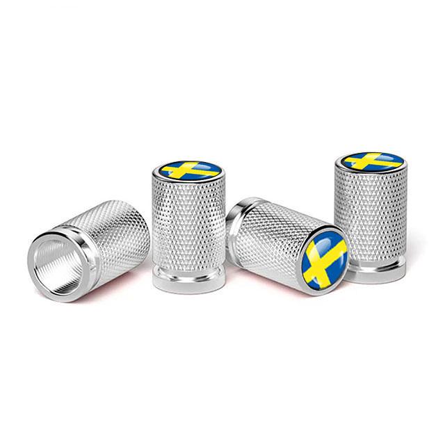 4Pcs Tyre Valve Cover Metal Car Tire Wheel Stem Air Valve Cap for Volvo XC40 XC60 XC90 C30 C70 S60 V50 V60 V70 Auto Accessoories