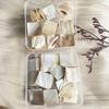 100g Square Mother of Pearl Mosaic Tiles Natural Shell Square Mosaic Pieces for Home Decoration Crafts Materials Hobbies