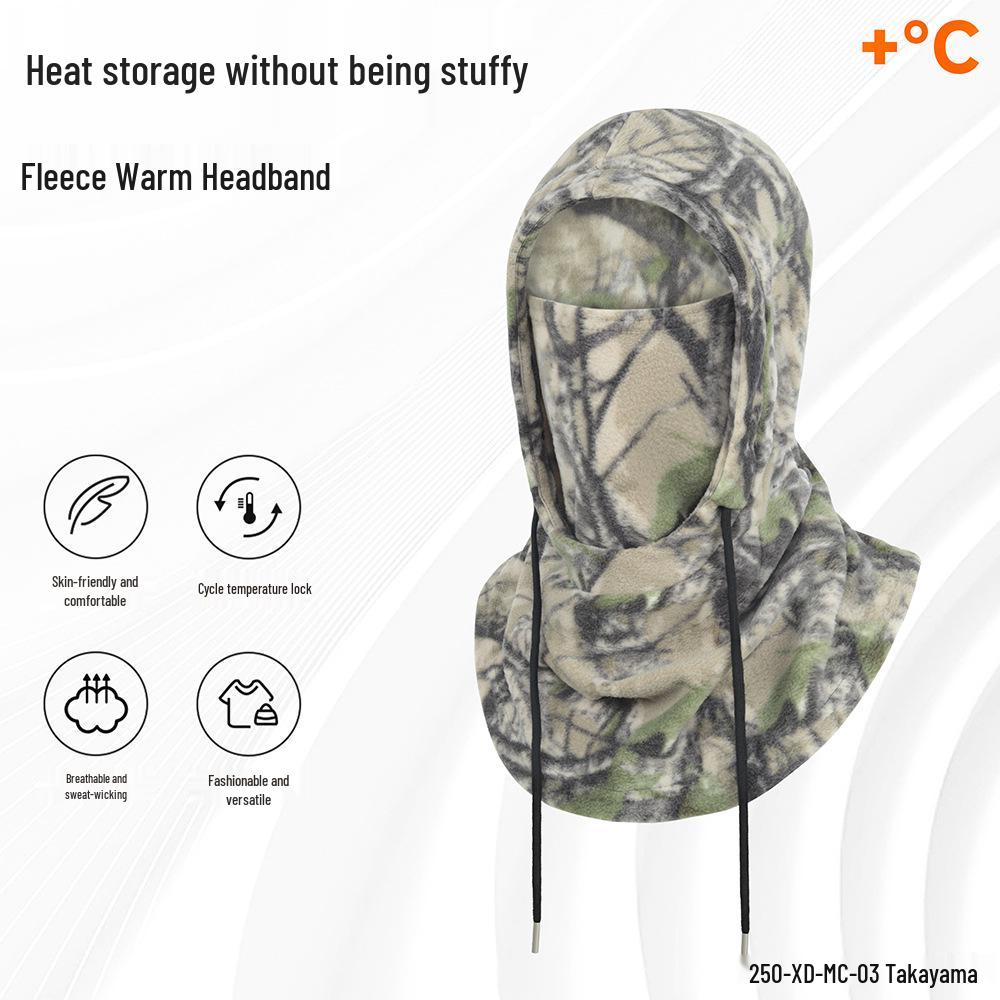 Warm Cycling and Skiing Headgear: Cold-Proof Snood with Neck and Face Protection