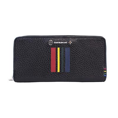 Round Zipper Long Wallet with Coin Purse Quattro 058626 Black