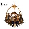 Christmas Star Gift for Family Lighted Nativity Door Swag, Bethlehem of Faith Wall Decor, Light-up Holy Hanging Decoration with Lights Front
