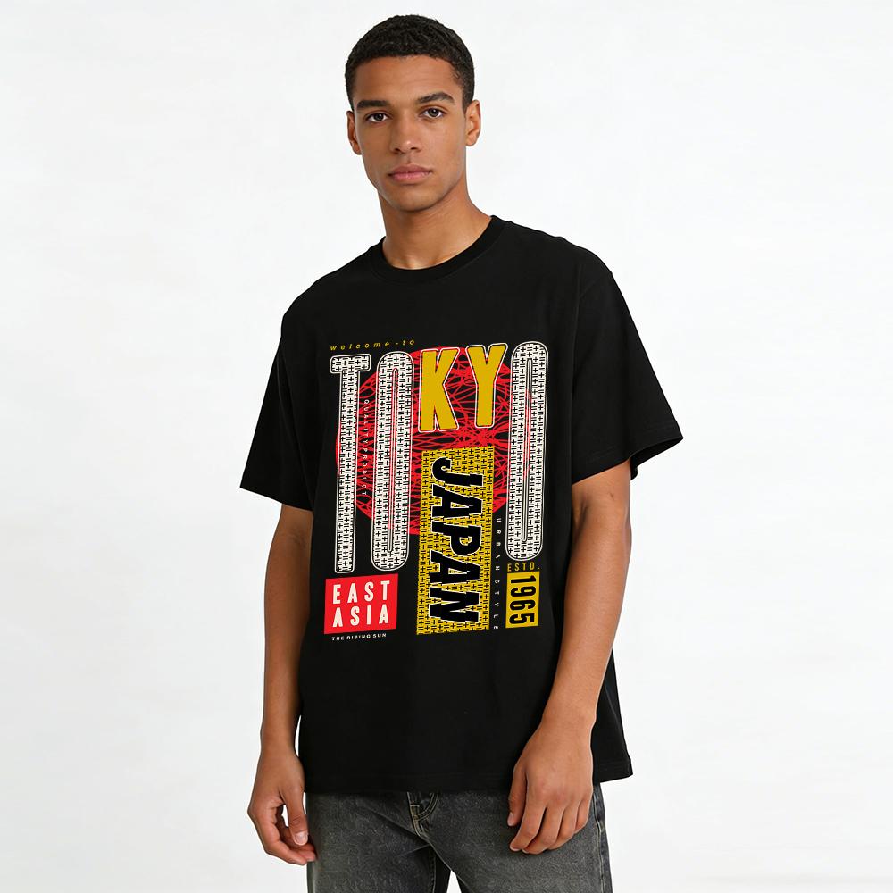 Tokyo Japan East Asia Vintage Print Casual Unisex T-Shirt Pure cotton T-shirt