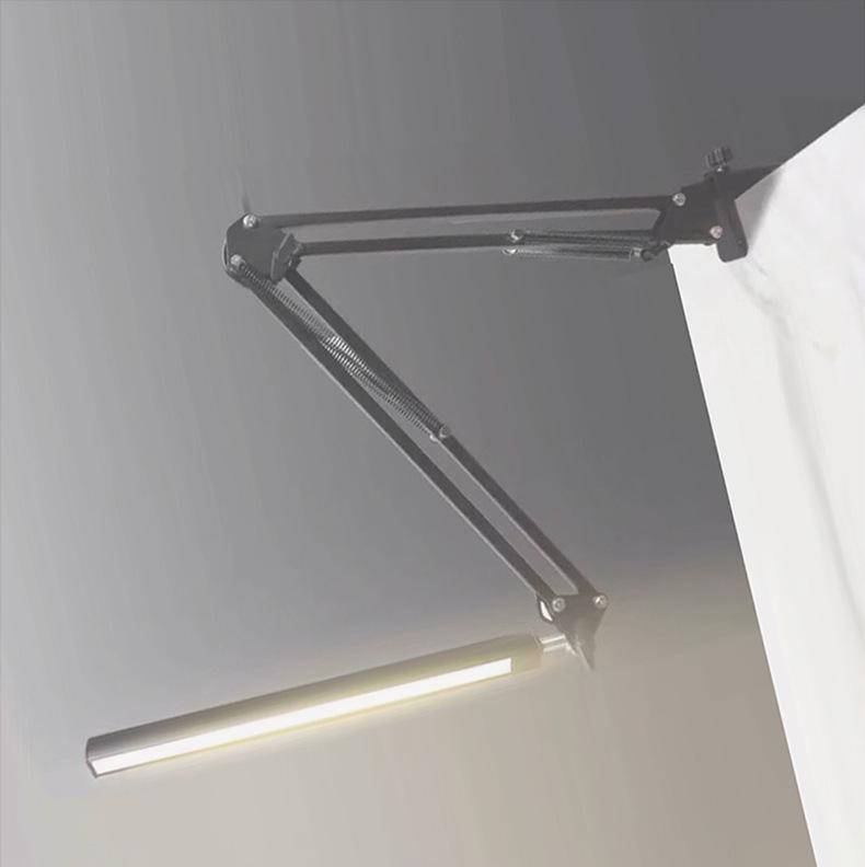 LED Foldable Long Arm Nail Lamp & Eye-Protection Desk Light for Reading & Bedside