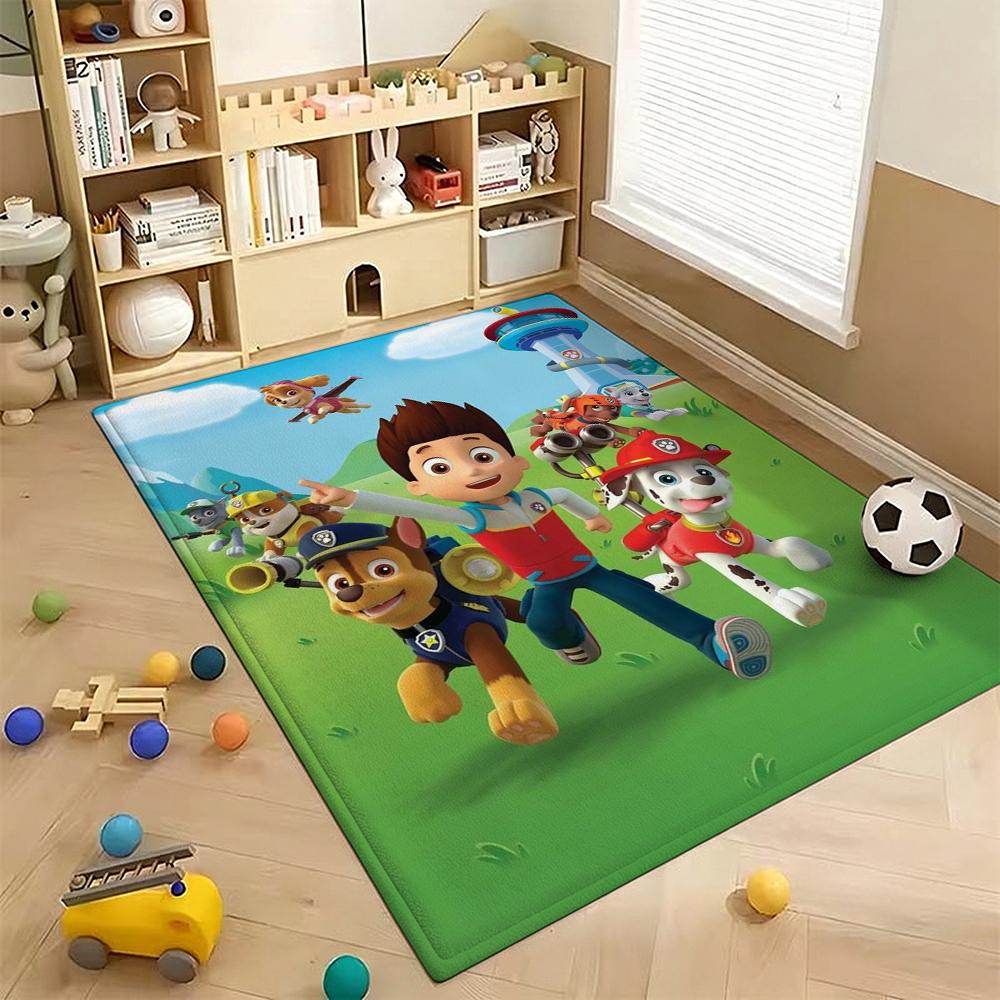 Paw Patrol Police Pup Rectangular Rug Soft Texture Nonslip Carpet For Bedroom Door Living Room Area Home Decor New Year Gift
