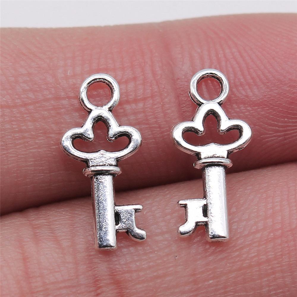 40pcs Cute Small Key Charms For Jewelry Making DIY Crafts Making Findings Handmade Tibetan Jewelry