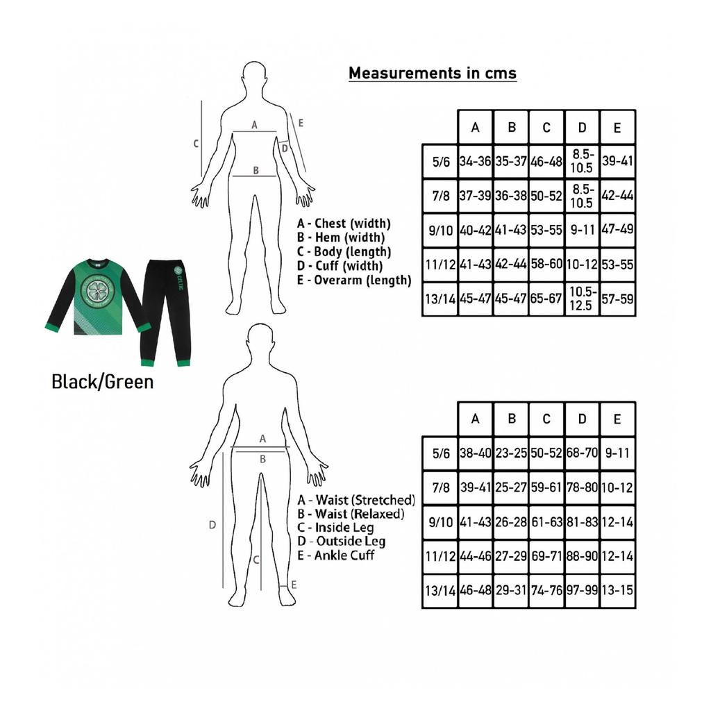 Celtic FC Baby Boys Sublimated Long Pyjama Set