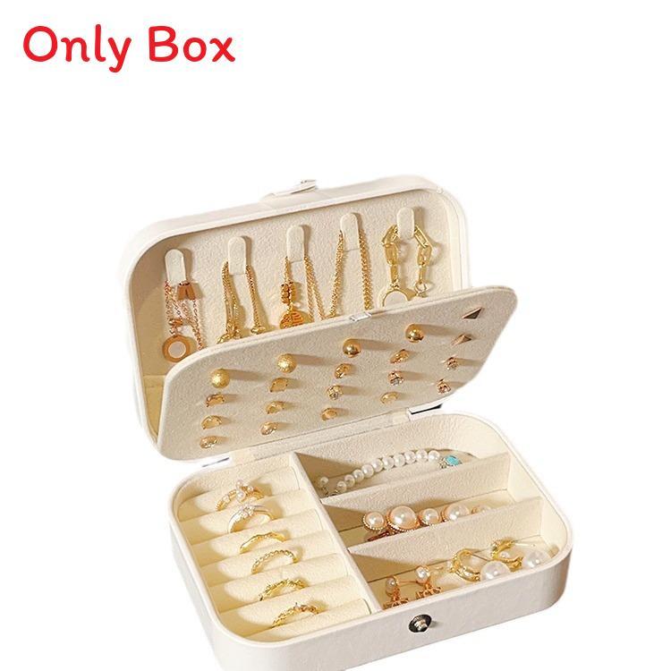 Highend Jewelry Storage Box With Double Layers For Earrings Rings Necklaces And Bracelets