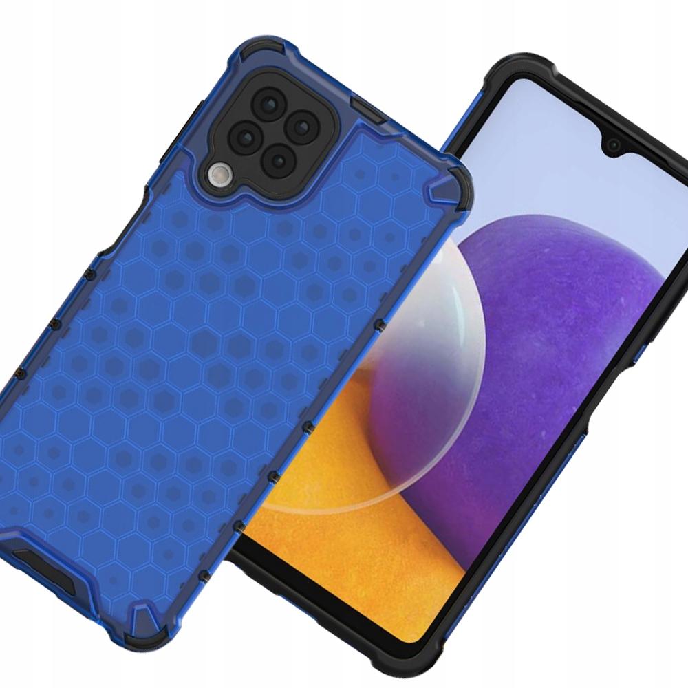 Waben Panzer Hülle mit Gel-Rahmen Samsung Galaxy A22 4G blau