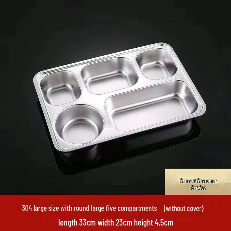 Stainless Steel Divided Canteen Tray