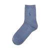 HISS5F202G2_Women's Gray Puppy Embroidery Cotton Mid-calf Socks 3-Piece Set