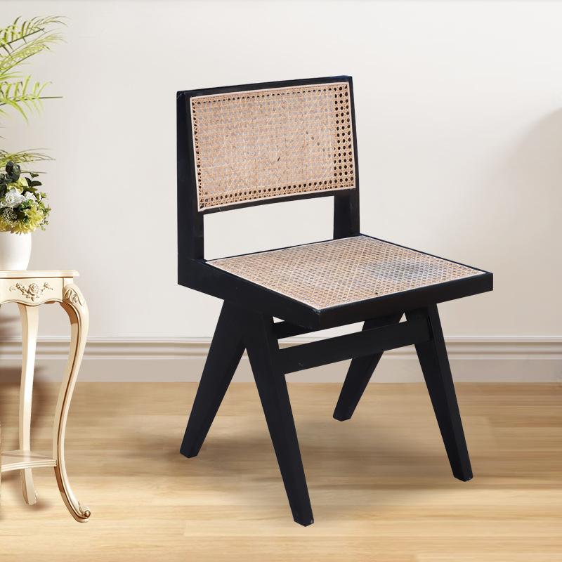 Retro Living Room Chairs Home Furniture Japanese Rattan Ancient Dining Chair Simple Armchair Nordic Home Stay Single Sofa Chair