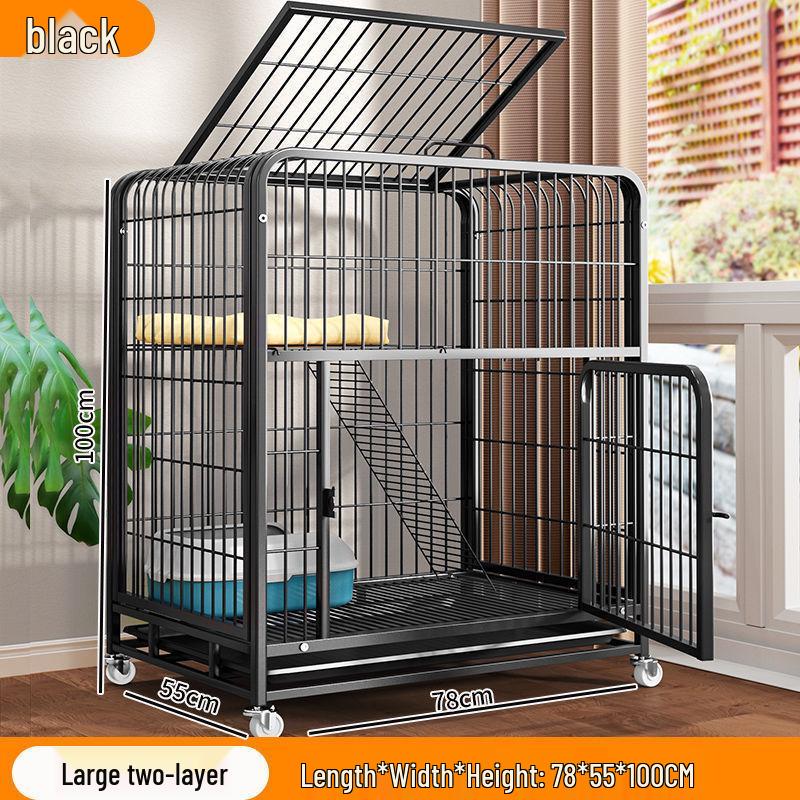 Compact Multi-Layer Indoor Cat Cage and Nest House