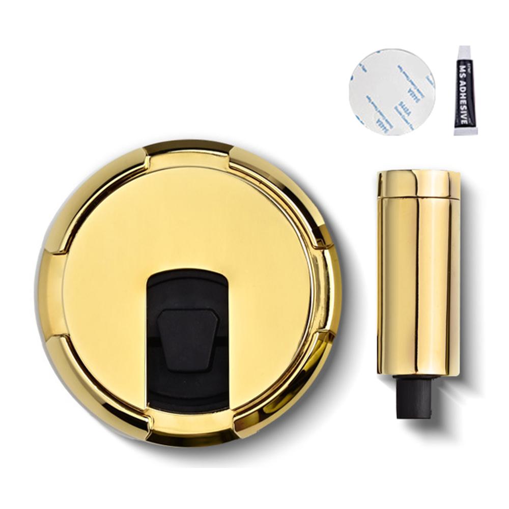 Zinc Alloy Mechanical Door Stopper No-Drill Push-Press Invisible Floor Door Stop Windproof Anti-Collision for Home