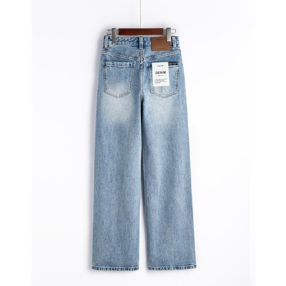 

IF DENIM [Celebrity Style] Early Autumn High-Waisted Loose Straight Wide-Leg Turkish Jeans for Women 29