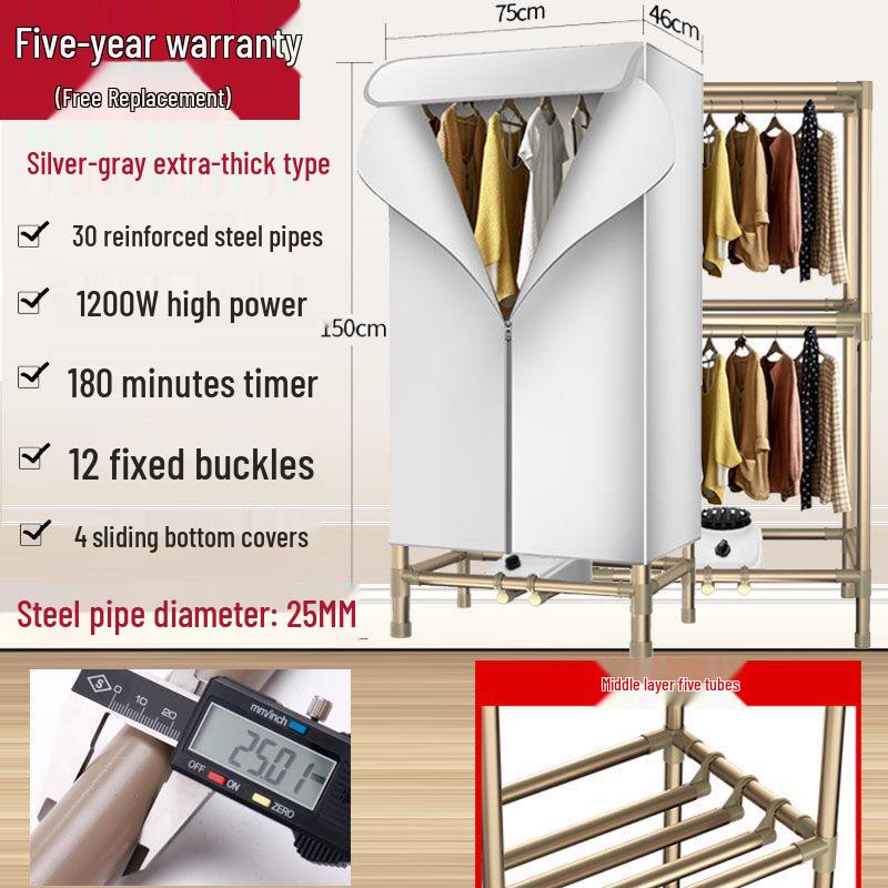 Compact Home Clothes Dryer - Quick Dry & Wardrobe-Friendly