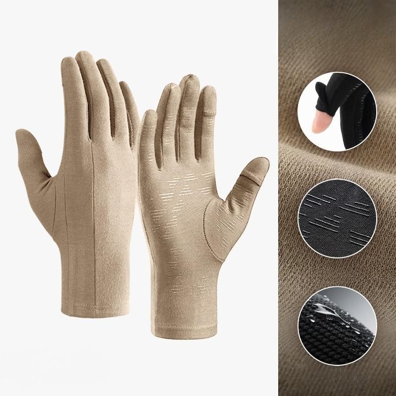Winter ski gloves liner lining men's and women's outdoor riding gloves touch screen non-slip, windproof and cold-proof, velvet to keep warm