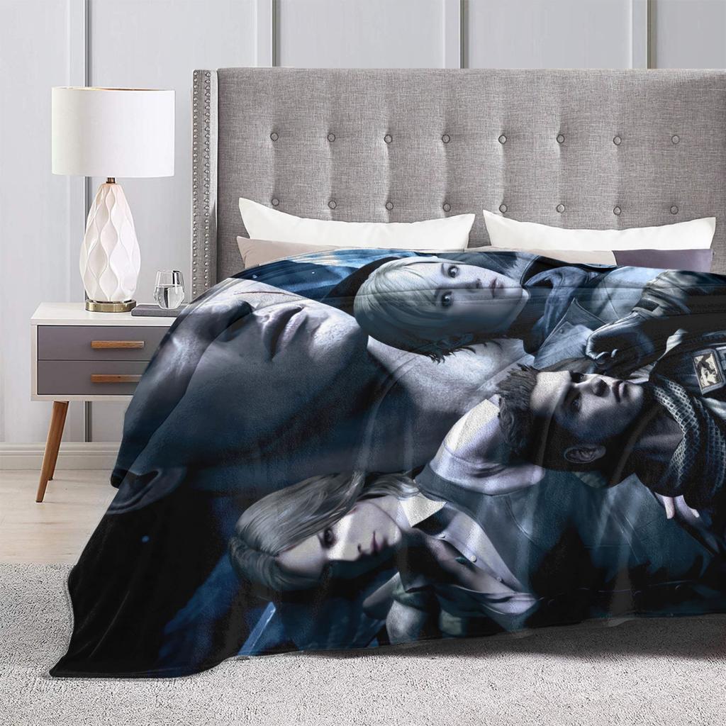Resident Evil 6 Characters Blanket Soft Warm Pattern Plush Throw Blanket For Kids Living Room Flannel Bedspread Bed Cover