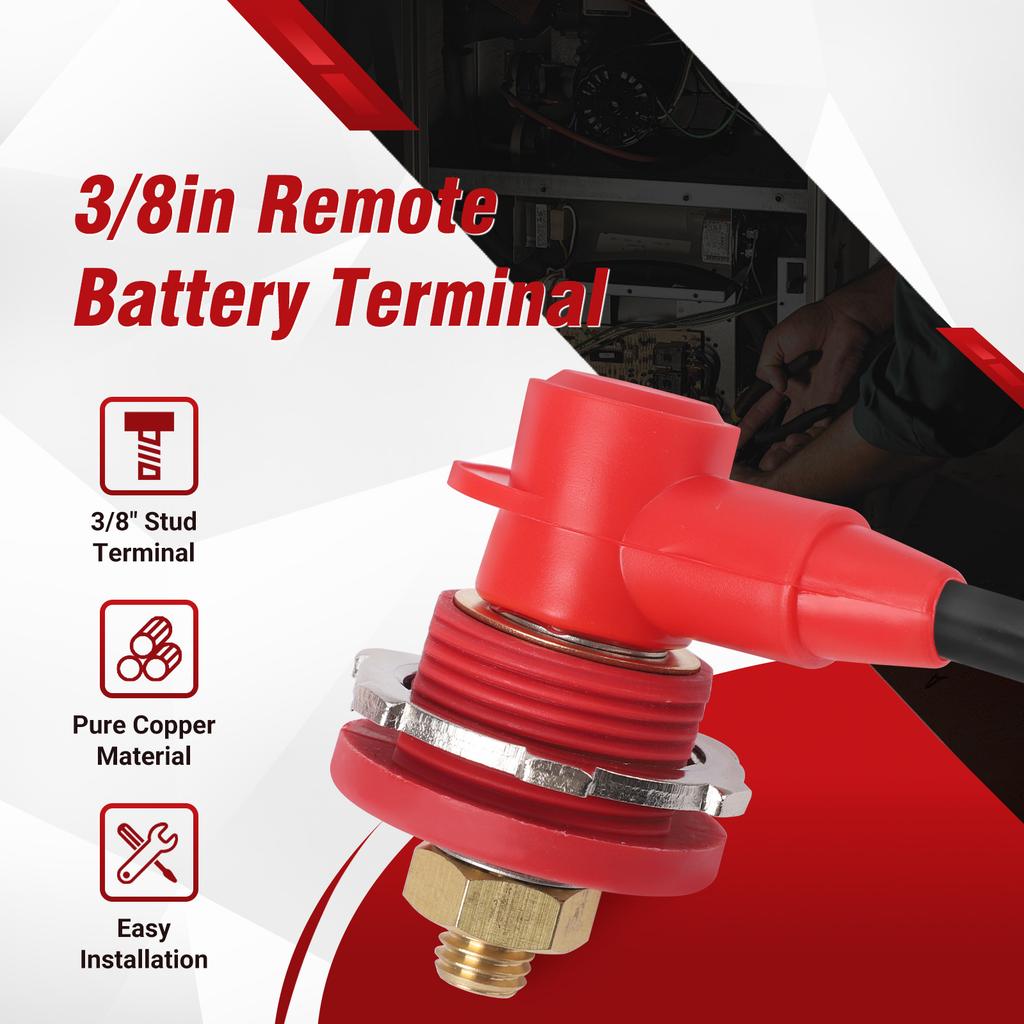 3/8 Gewinde Fernbatterie Stromverteiler 300A 24V Polklemmen-Set Verbinder Schwerlast für Auto Camping Wohnmobil LKW Boot Stromkreis Werkzeug