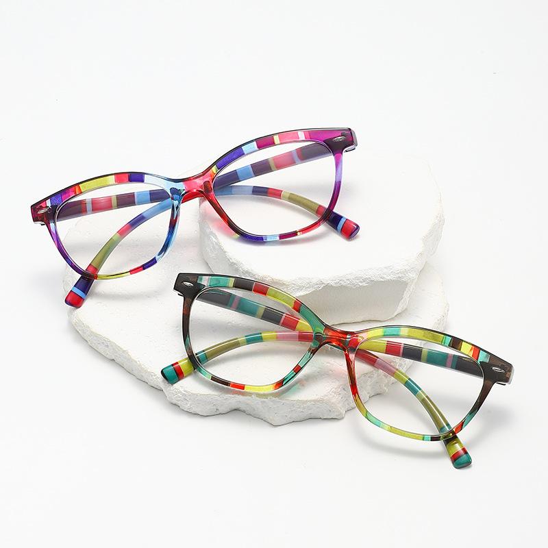 Retro Chequer Colorful Women Reading Glasses with Presbyopia Eyeglass High-Definition Anti Blue Light Men Eyewear +1.0+1.5+2.0+2.5