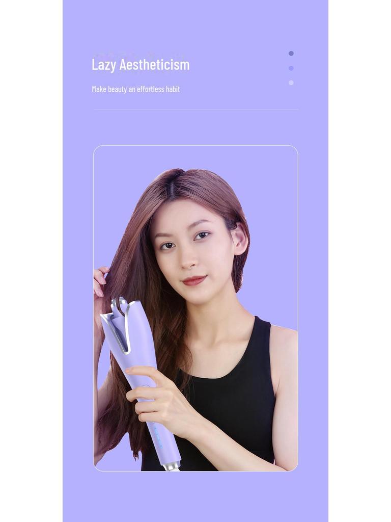 Minhuang Automatic Curling Iron - Large Curl, Rotating, Negative Ion, Anti-Scalding, Hair-Friendly, Lazy Perm.