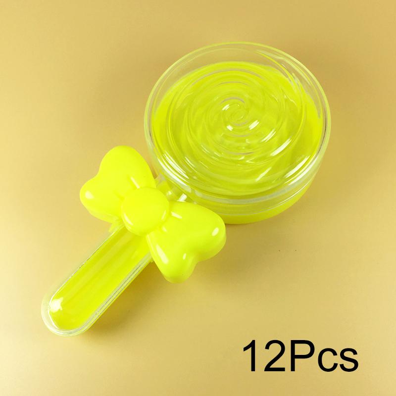 

12 шт. ПВХ прозрачная коробка для дня рождения в форме леденца в форме мультяшного животного, сувенирная коробка для конфет, разноцветная маленькая коробка жёлтый