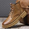 Men's Mid-Cut Velvet Martin Boots - 2024 Trendy Autumn/Winter Collection
