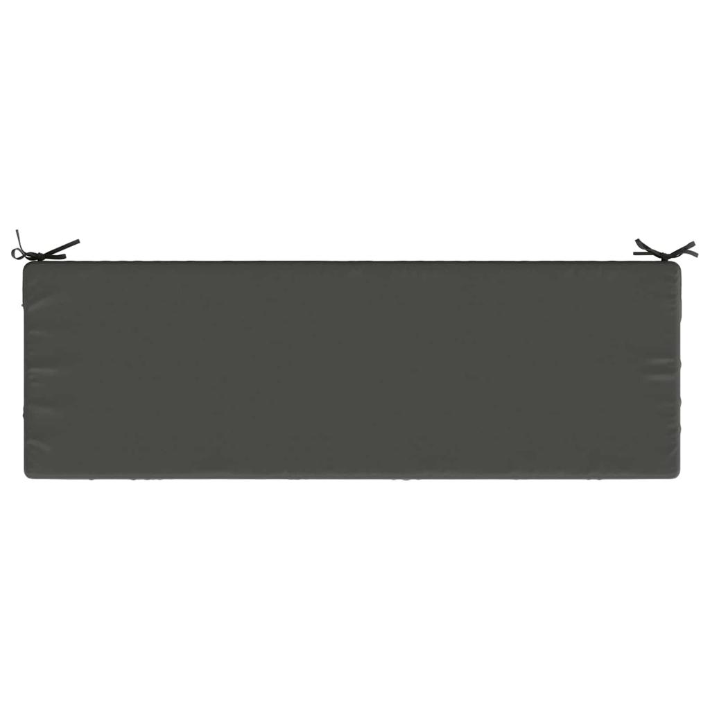 Bench Cushion SOEST 100percent  Polyester Anthracite 150 x 50 x 8 cm