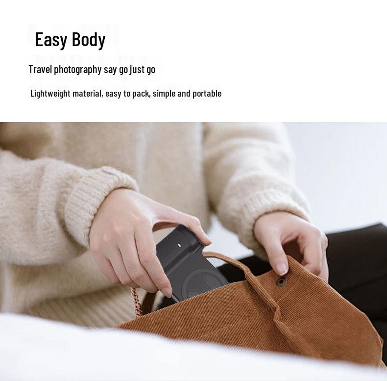 Magnetic Phone Grip & Bluetooth Remote Stabilizer for Enhanced Photography