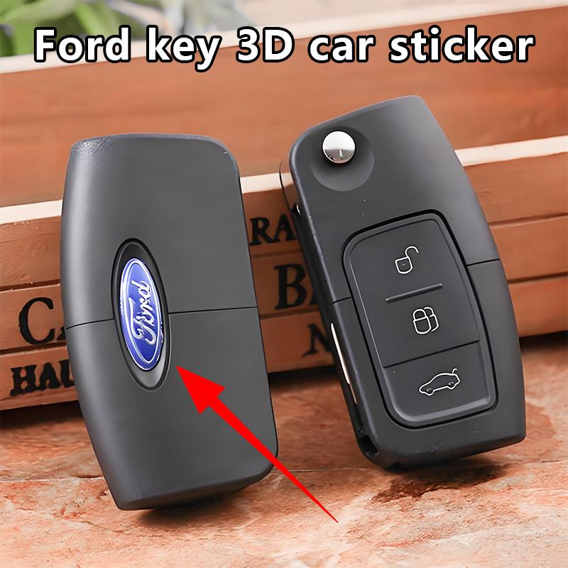 3D ABS 21mm Car Key Fob Badge Emblem Replacement For Ford Focus Fiesta Mondeo Kuga MK2 MK3 MK4 Auto Tuning Styling Accessories