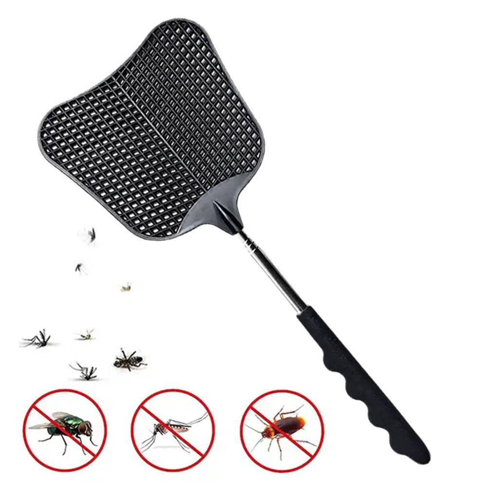  Plastic Telescopic Fly Swatters Mosquito And Handle Steel Rod Retractable Swatter Fly Fly Plastic Killing Z5S8