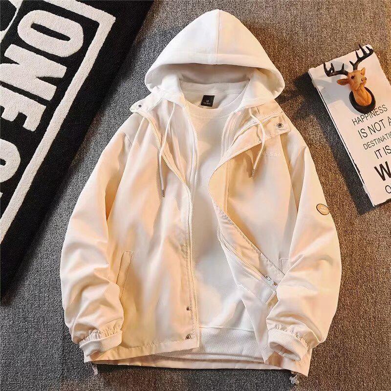 Men's Hooded Jacket: Autumn Winter Two-Piece Look, Casual Loose-Fit Sportswear, 2026 Style for Teens