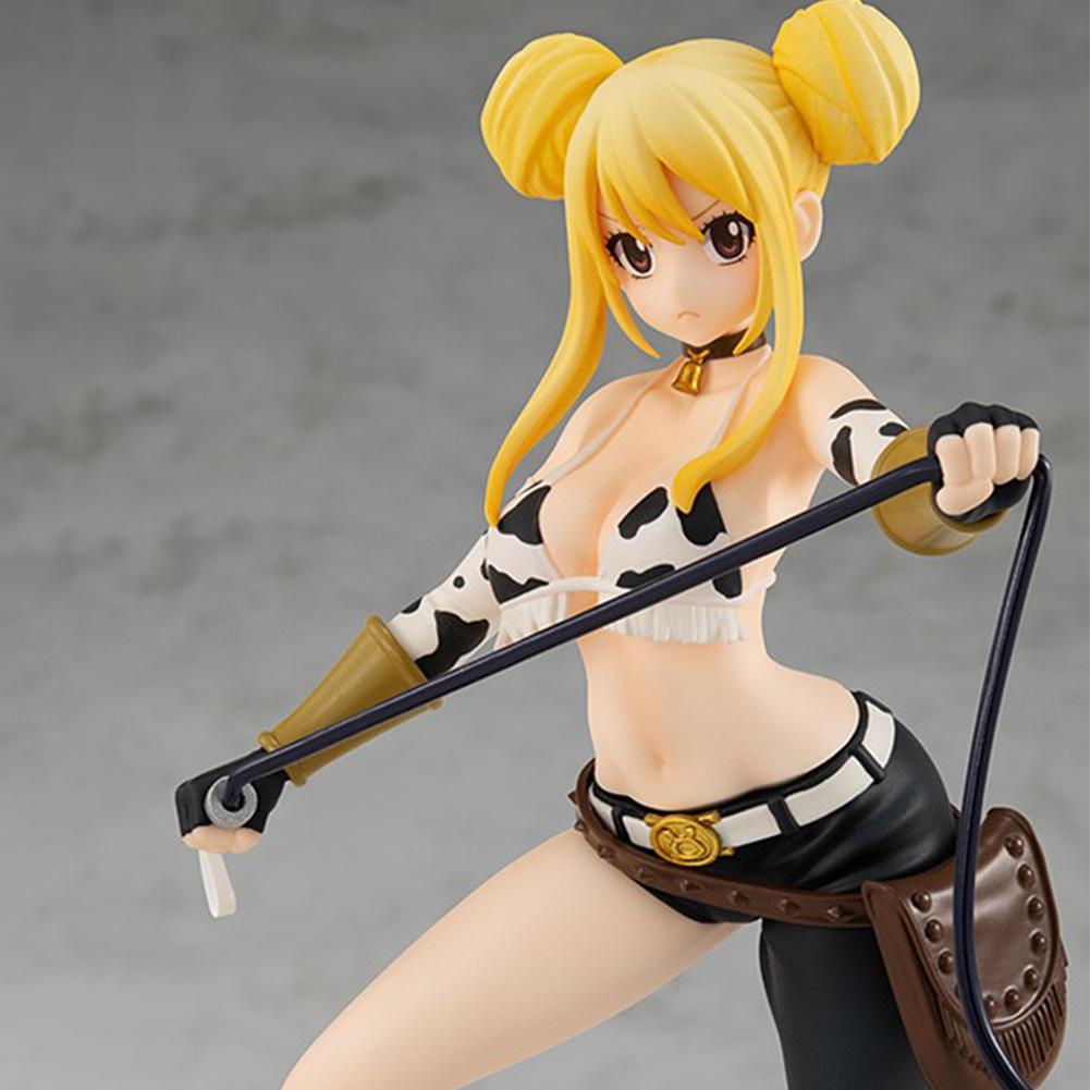 18см Ельфійська дівчина Люсі Хартфілія Форма Тельця Аніме Фігурка Дівчина в Стилі Західного Ковбоя Люсі Фігурка Дії Доросла Колекційна Модель