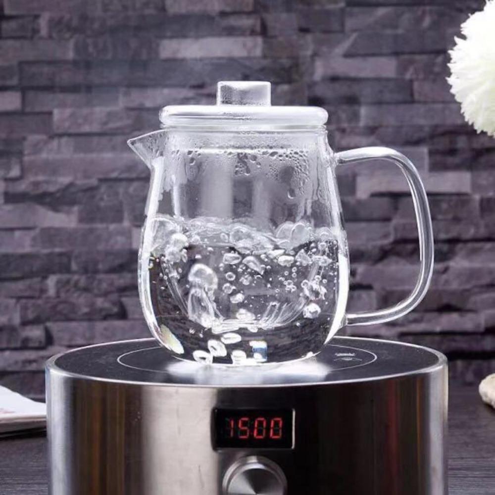 High temperature resistant glass teapot bubble teapot with filter flower teapot thickened penguin pot set tea set