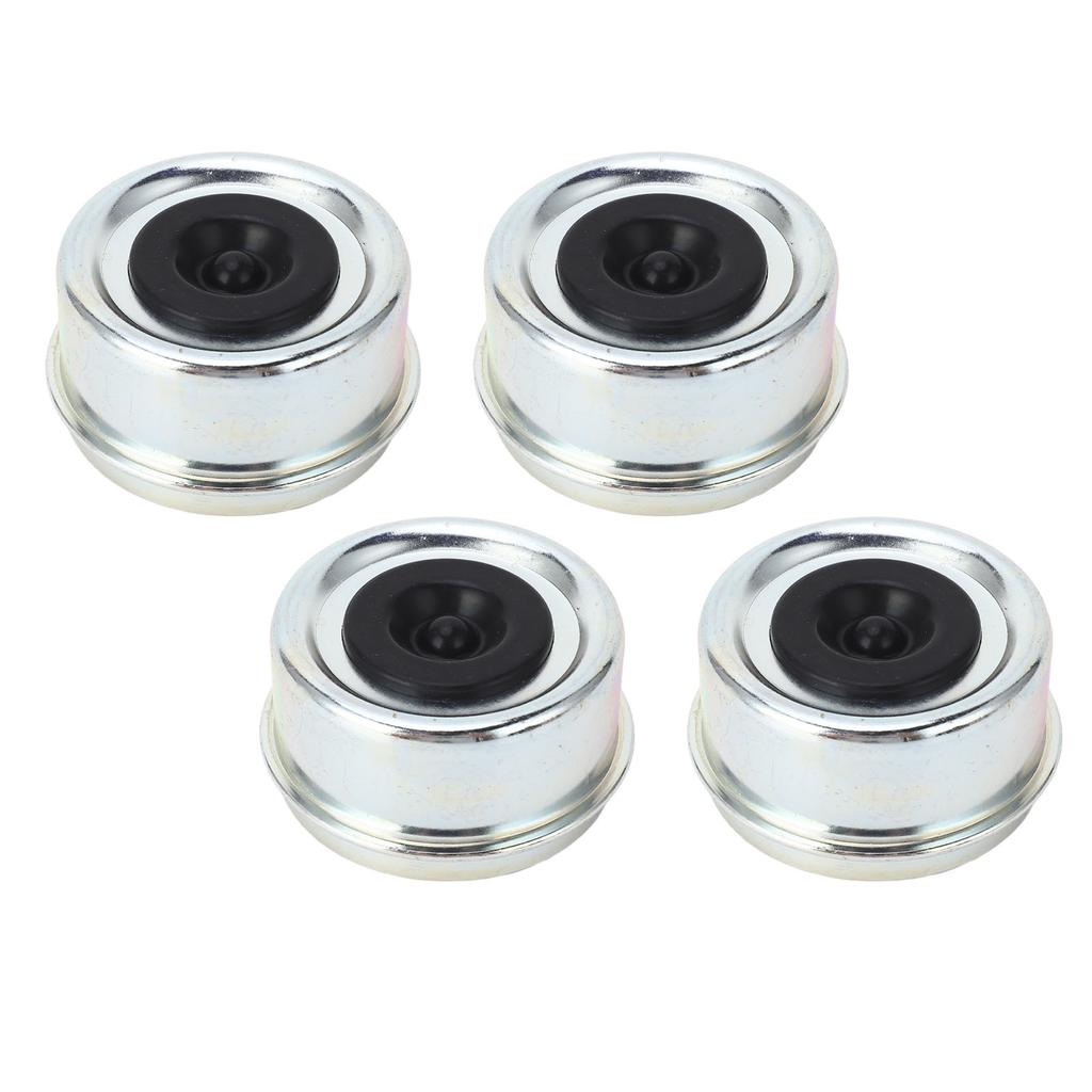 4PCS Trailer Bearing Dust Cap 62mmx36mm Trailer Axle Grease Cap with Rubber Stopper for 7000 to 8000lb Bearing