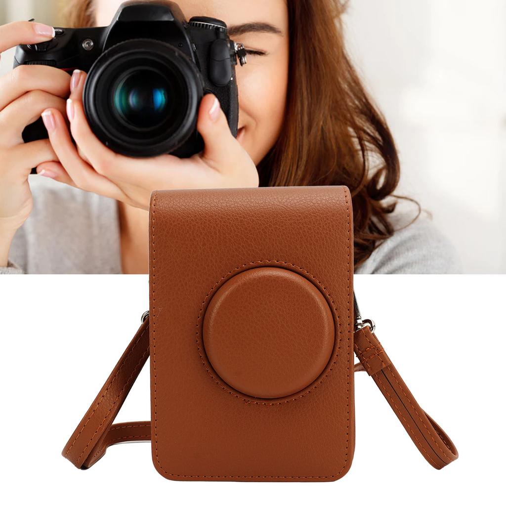 Camera Bag Retro Camera Pouch Case PU Leather   Strap Soft Liner Camera   Case for