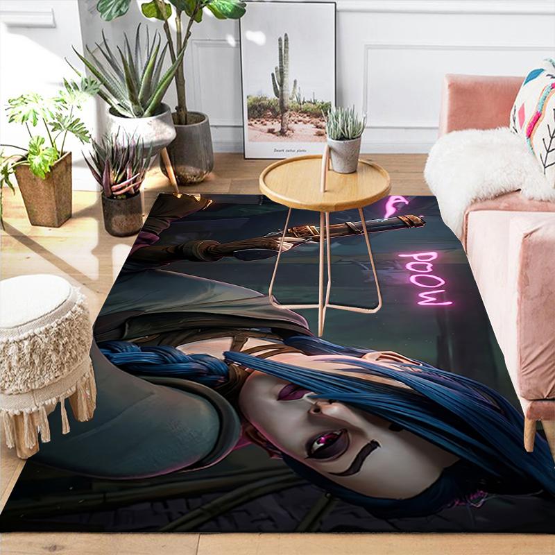 1Pc Powerful Neon Artwork Rug, Office Carpet Indoor Outdoor Doormat, Non-Slip, Comfortable, Living, Christmas Halloween,  Xmas Gift S1288