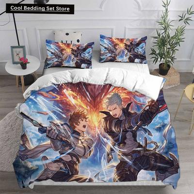 Granblue Fantasy Bedding Sets Comforter Quilt Bed Cover Duvet Cover Pillow Case 2-3 Pieces Sets Kids Adult Size Home Textiles
