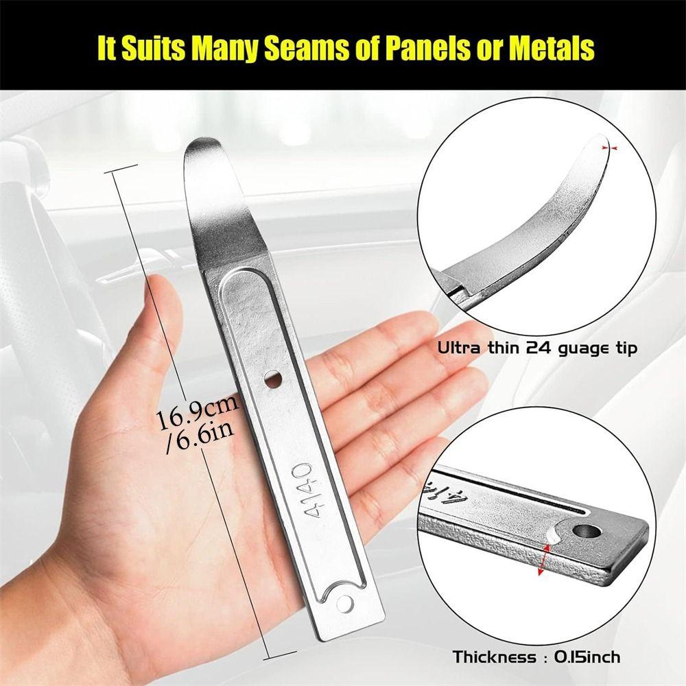 New Stianless Steel Panel Removal Tool High Strength 4140 Automotive Metal Pry Bar Mini Pocket Prybar Tool for Auto