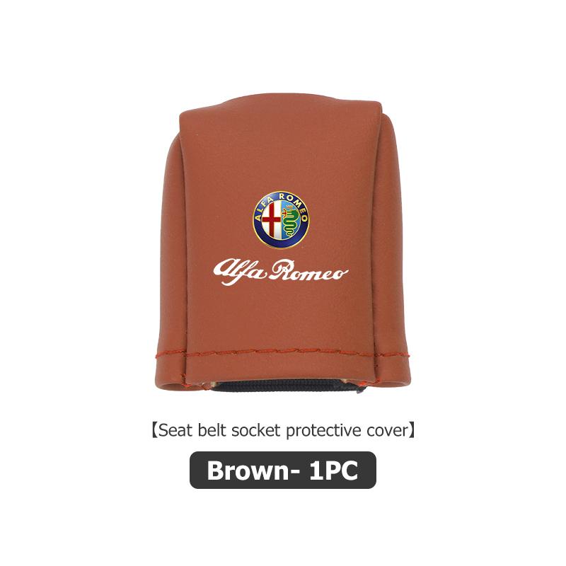 For Alfa Romeo Car Seat Belt Socket Cover Protection Case Anti-Scratch Seatbelt Clip Protector Cover GT Stelvio F1 Brera Volante