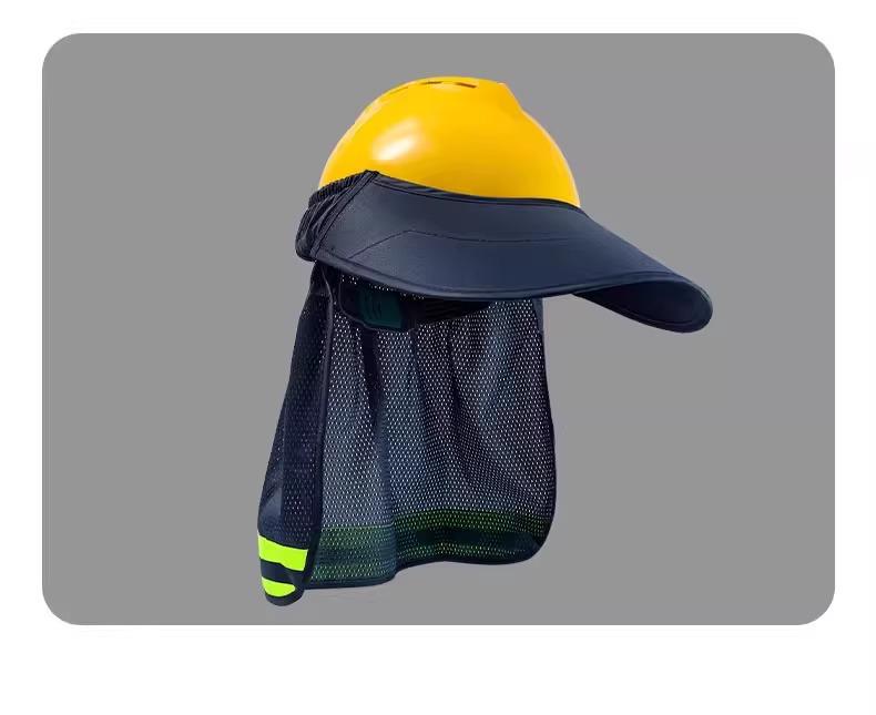 Casque de sécurité à visière large pour protection solaire