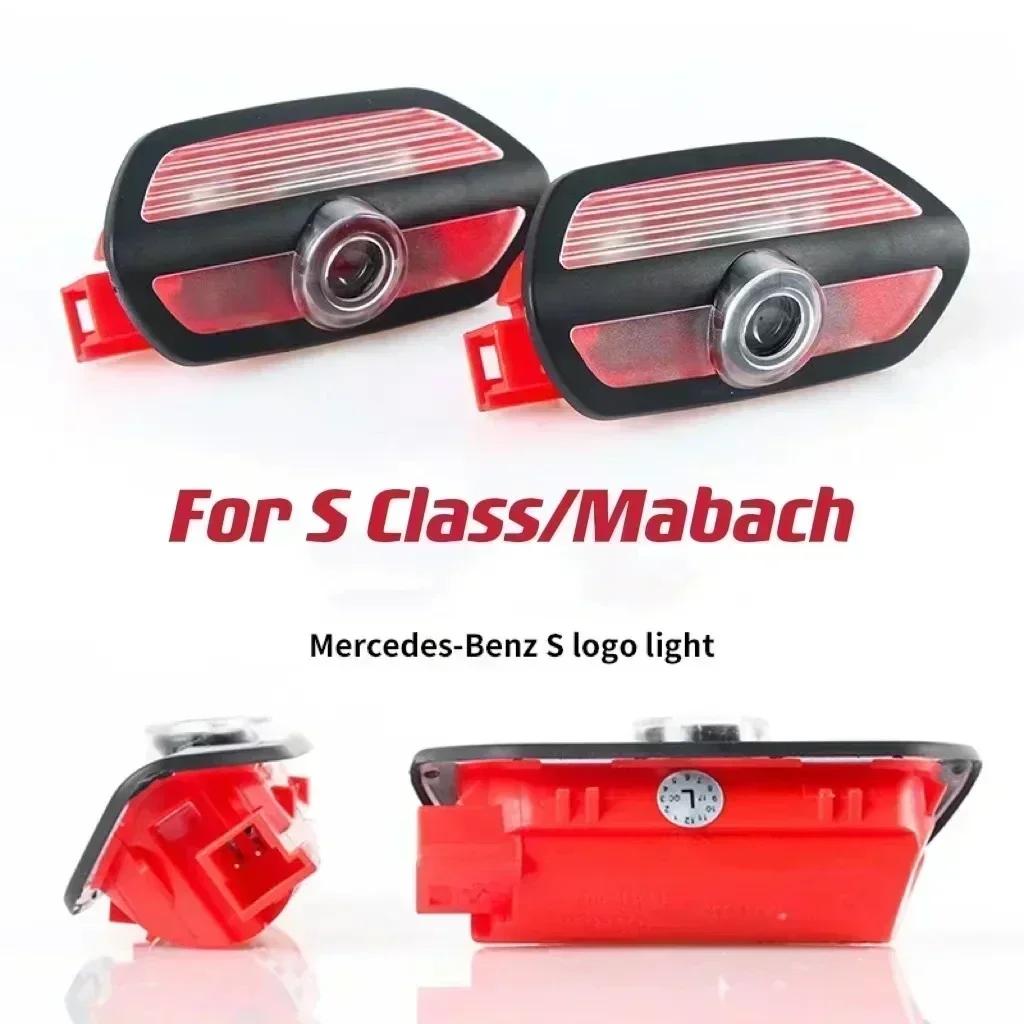 Autoaufkleber Für Benz AMG 2 Stück LED Auto Tür Projektion Willkommenslicht Logo Licht Für Mercedes Benz Maybach S-Klasse W221 W222 W223 S