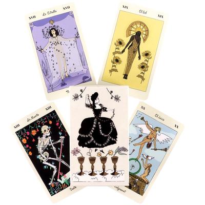 Tarot De Carlotydes Cards Poker Size Tarot Deck Beginners Board Game Family Party Game Fortune Telling Prophet Oracle Cards