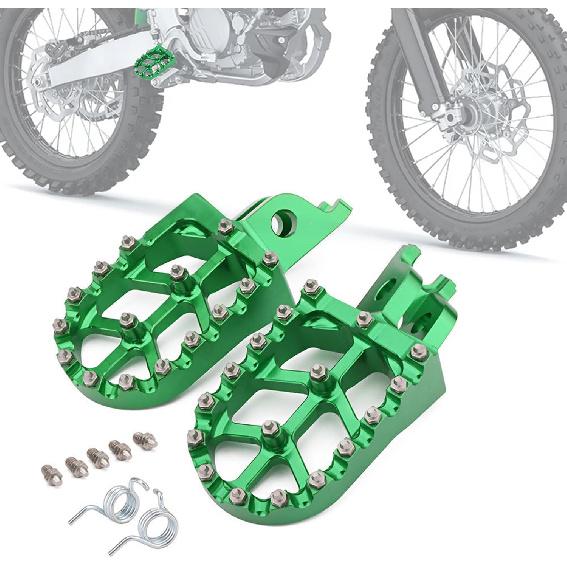 Dirt Bike Foot Pegs,Motorcycle Footpegs Wider Foot Rest Pedal CNC for KX250 KX450 2019-2024 KX250F 2006-2018 KX450F 2007-2018 KLX450R 2008-2013