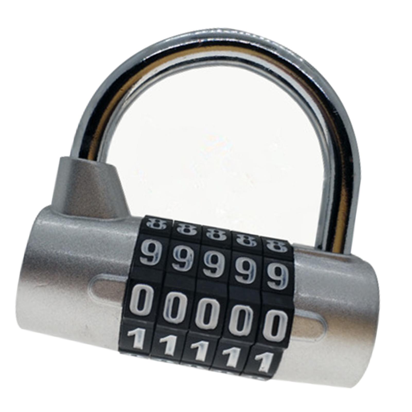 

U-образный парольный замок для спортзала, домашней комнаты, гардероба, офиса, шкафа, предотвращения краж, навесной замок, серебристый серебряный