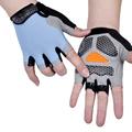 Outdoor Gym Fitness Gloves Anti-Slip Polyester Breathable S светло-синий