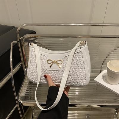 Beautiful Bow Women's Handbag Solid Color Casual Versatile Summer Popular Shoulder Underarm Bag Women
